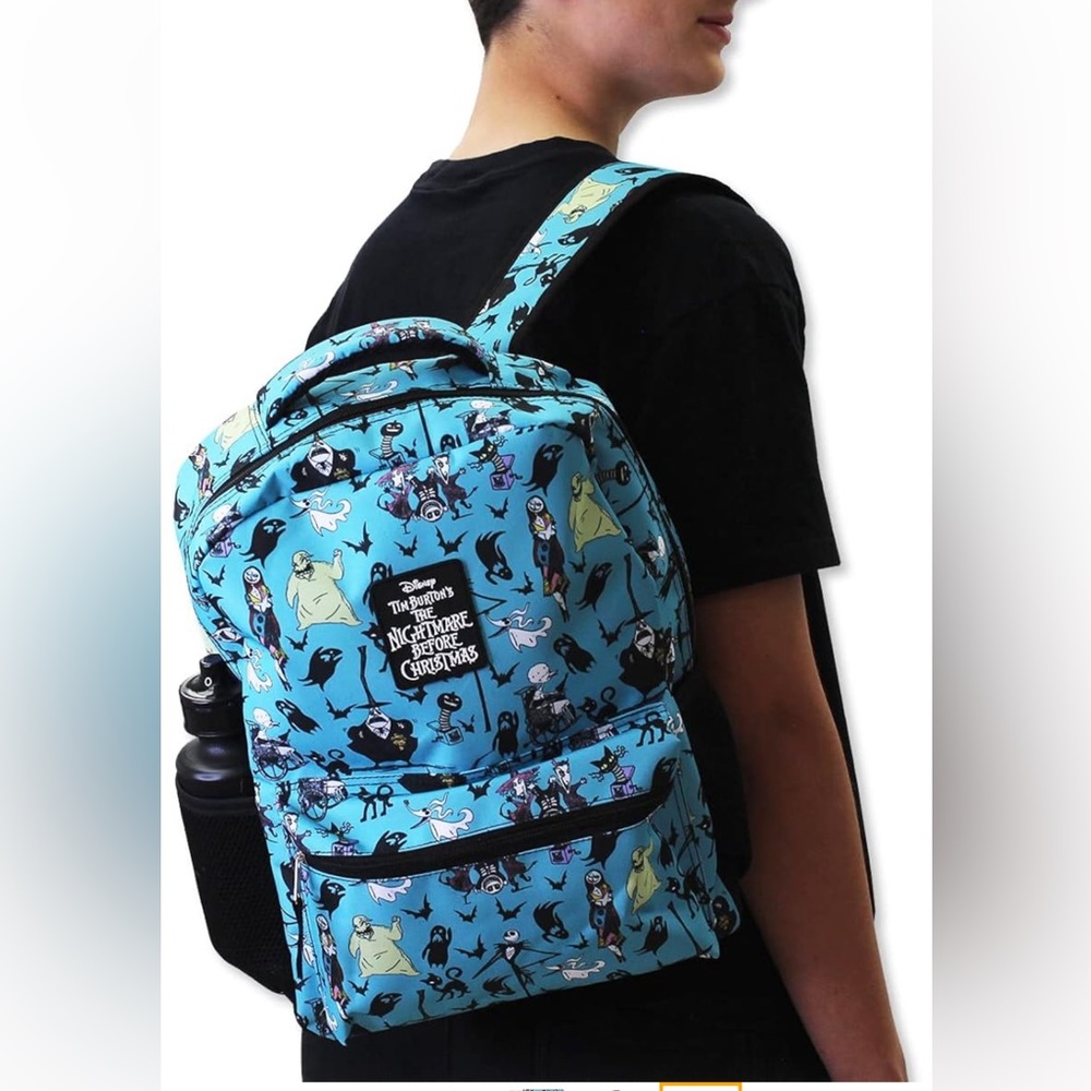 Disney Nightmare Before Christmas - 16Inch School Backpack (One Size, Teal)